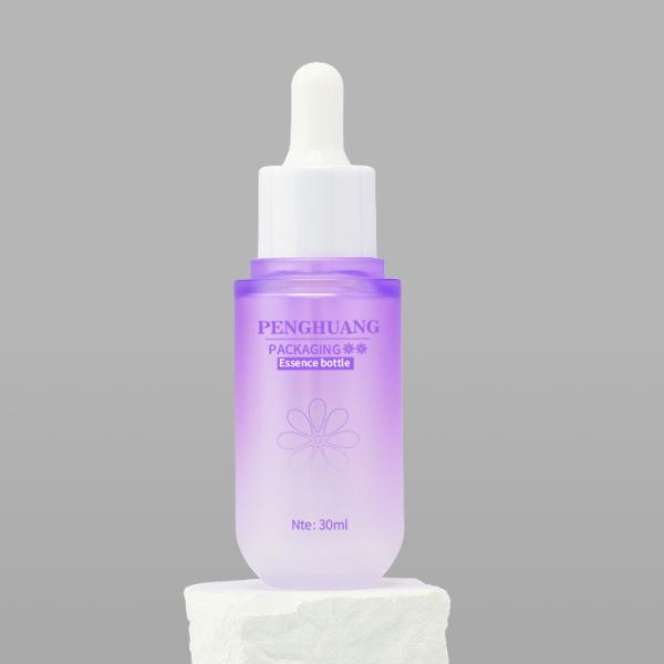 PETG Pump Serum Dropper Bottle For Cosmetic Packaging Silk Screen Printing