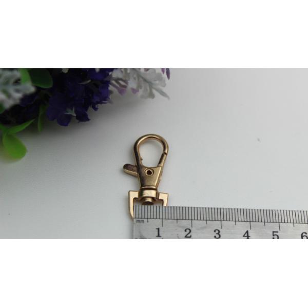 Small zinc alloy metal 10 mm round swivel eye bolt lobster claw snap hook for lanyard