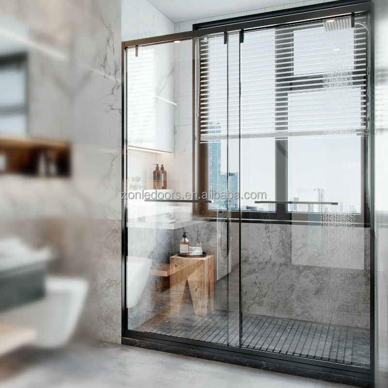 Economic Straight Sliding Shower Door With 4/5/6mm Tempered Glass
