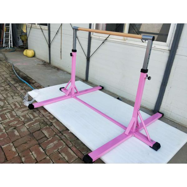 Customized Logo Availabled Ash Wood and Iron Gymnastics Kids Horizontal Bar for Home