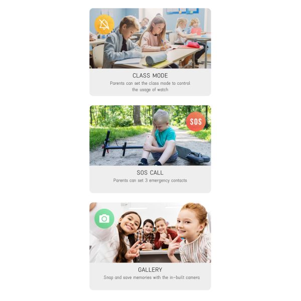 Eraysun K39H Kids Smart Watch 1.83inch GPS LBS GSM WIFI SOS SIM Card Anti Lost 800mah Video Call Smart Watches