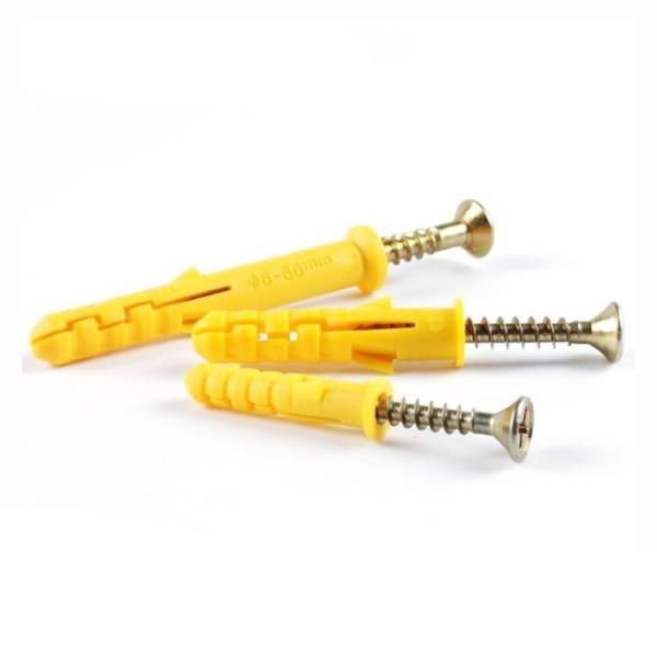 304 Stainless Steel Plastic Expansion Screw Tube with Small Yellow Croaker Nylon Bolt