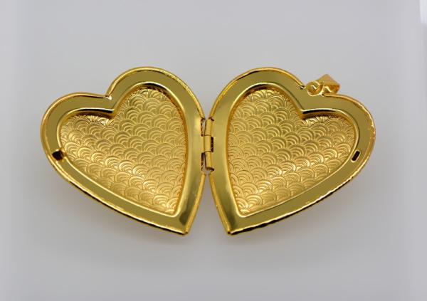 Locket Pendants jewelry classic heart-shaped box pendan 18k gold plating jewelry