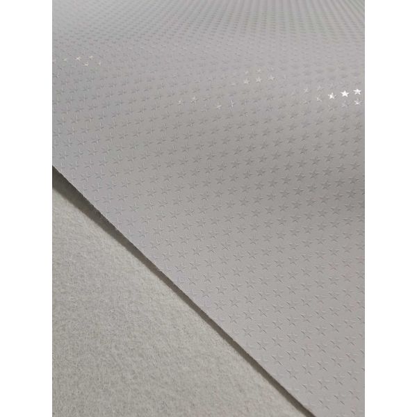 1.2mm Thickness Waterproof PU Soccer Leather with Star Pattern for Football Balls