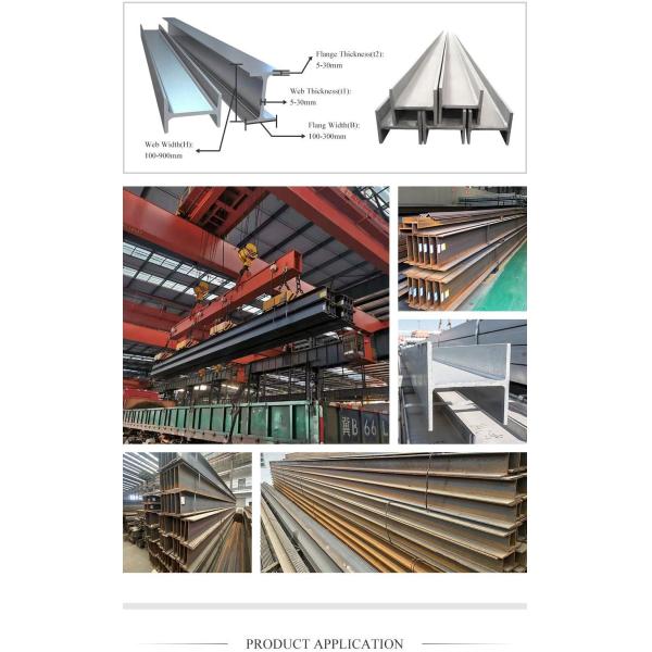 ASTM A36 Steel H Beam for Steel Structural Building Material 6m Length Tolerance 2%