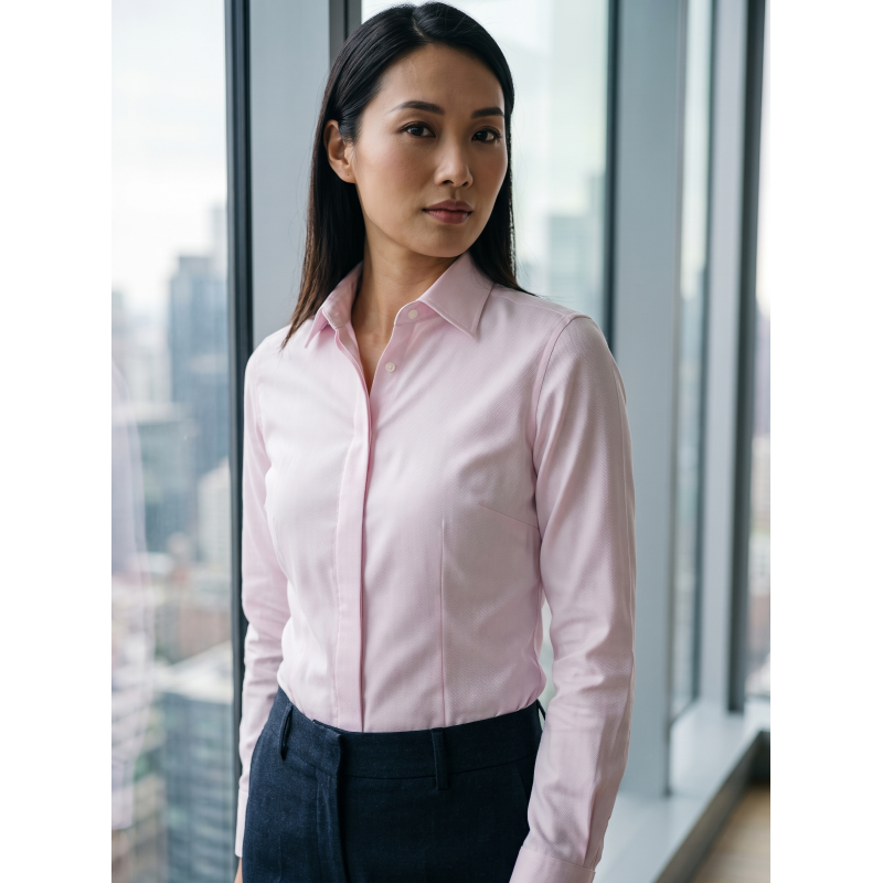 Fashion TC Woven Jacquard Weave Fabric Custom Pattern for Shirt
