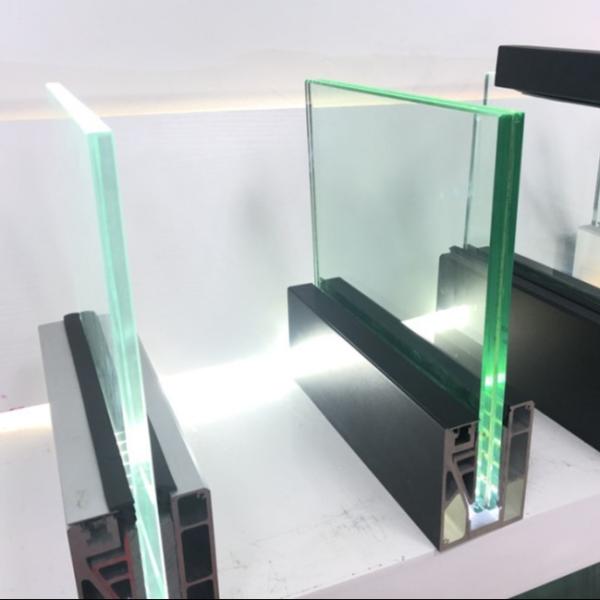 Stable Tempered Glass Balcony Balustrade Glass U Channel System With Aluminum Handrail