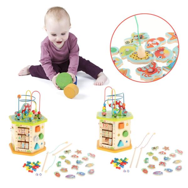 Большие игрушки куба деятельности, Montessori соответствуя штабелирующ Pentatonic письмо рояля уча для девушек мальчиков младенца детей Нового Года младенческих Куб деятельности при Montessori большой деревянный для младенца младенца детей Нового Года