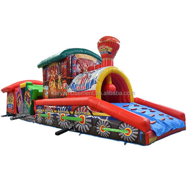 Entertain Kids with this Inflatable Circus Obstacle Course at Fun City Amusement Park