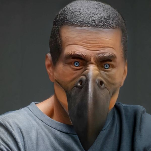 High Detail Latex Monster Mask for Immersive Performances with One Size Fit Most Design