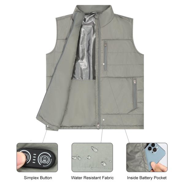 Les hommes de la meilleure qualité de femmes que le gilet passionné USB d'hiver a piqué la veste de douille ont capitonné Gilet