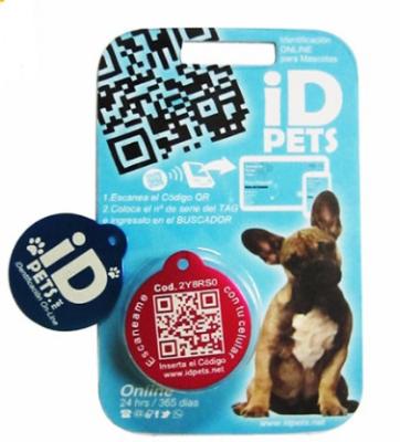NFC d'étiquette de chien de Code QR RFID pour l'anti époxyde 213 perdu d'animal familier imperméable