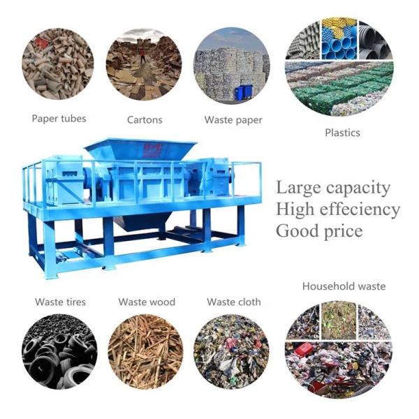 Rubber Metal Shredder Plastic Recycling Machine with and Small Scraps Weight T of 2.5