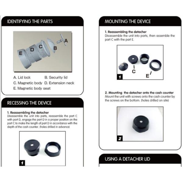 66mm Dia Standard 4500GS Security Tag Detacher Magnet Retial Loss Prevention