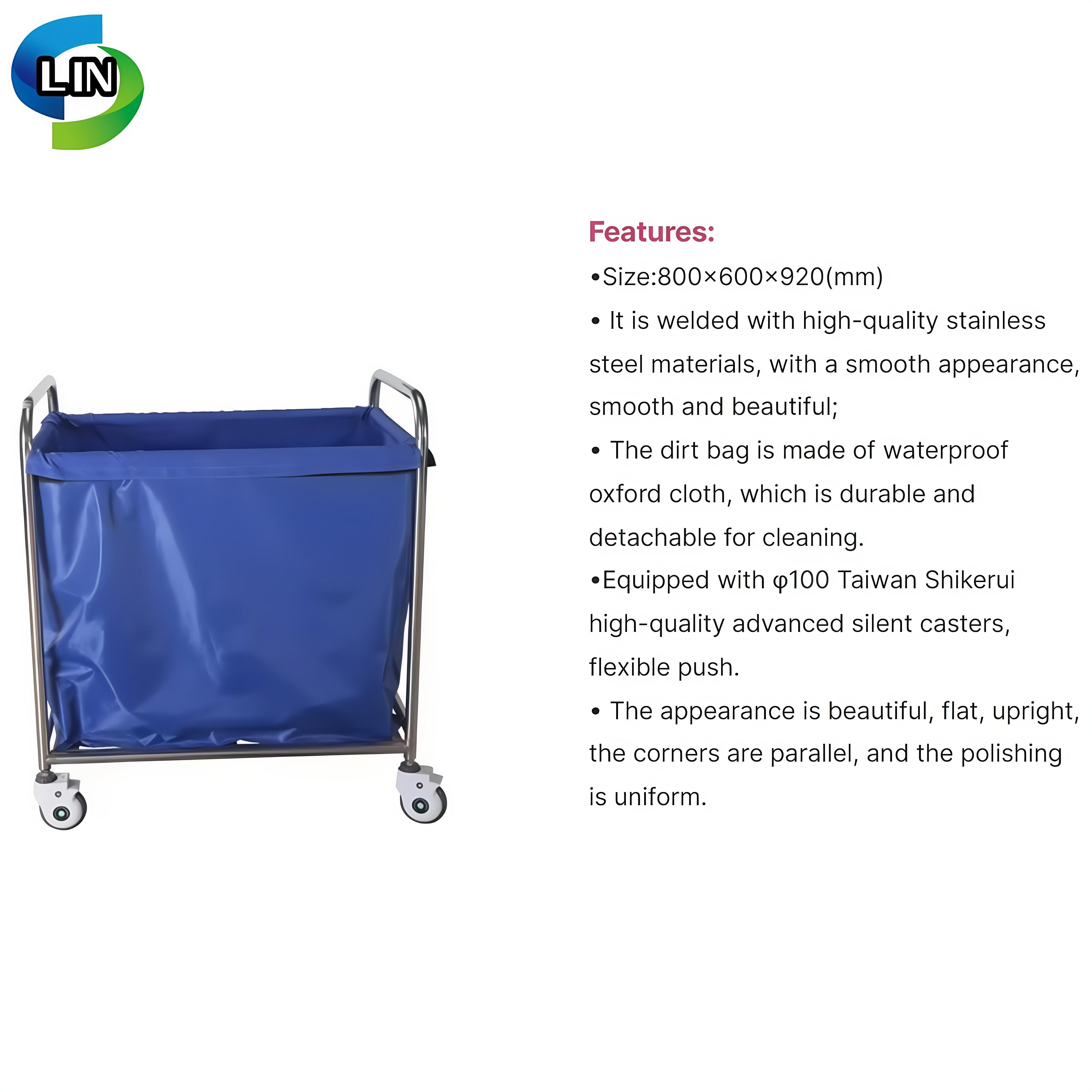 Lightweight and Easy to Clean ABS Emergency Trolley with Silent Casters for Hospital Use