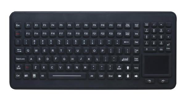 Teclado antimicrobial durável do silicone de 120 chaves com o teclado numérico do touchpad
