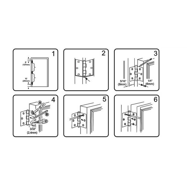 Brushed Finished 304 stainless steel Hinges for timber doors,ball bearing hinges, no noise