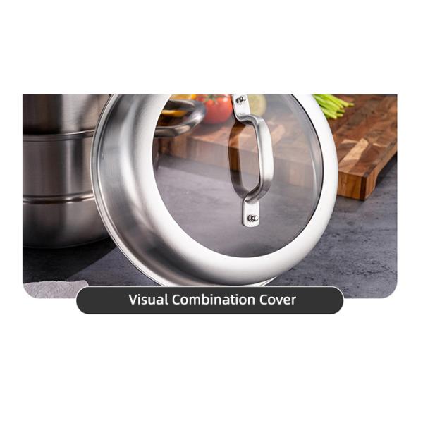 New Product 304 Stainless Steel Steamer Pot Soup Set Stainless Steel Cooker Cooking Soup Pot Steamer Pot