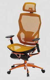 Cadeira lombar ajustável amarela ergonômica de rolamento executiva do escritório da cadeira de mesa do computador