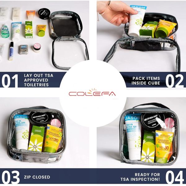 Travel Portable Toiletry Bag Multi-Functional PVC Waterproof Cosmetic Pouch Large Capacity Beauty Organizer Wholesale in Stocks
