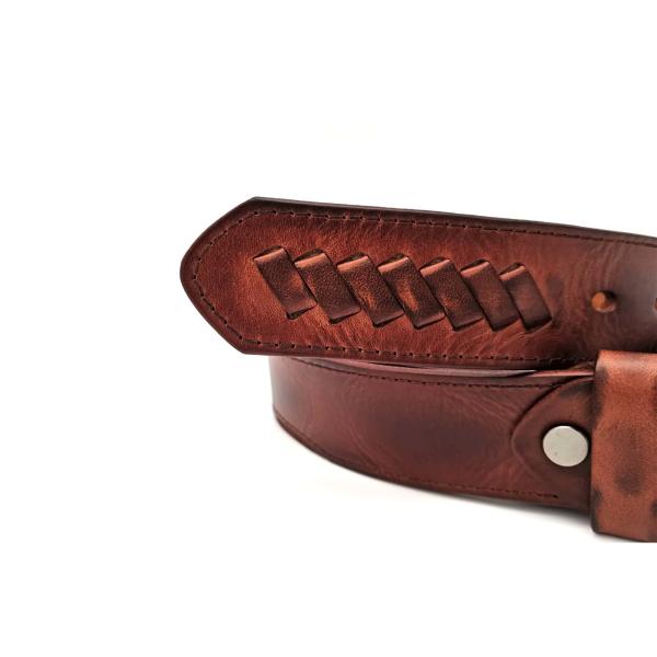 Antiwear Genuine Leather Braided Belt