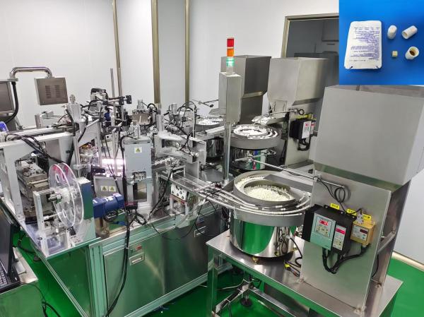 Automated assembly machine for iodophor caps, can be customized according to customer's needs, packaging machine can be connected or independent.
