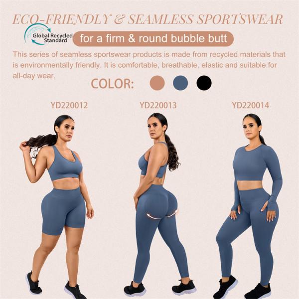 Дышащий 2021 Йога носить набор одежды без швов тренажерный зал фитнес набор для экологически чистых