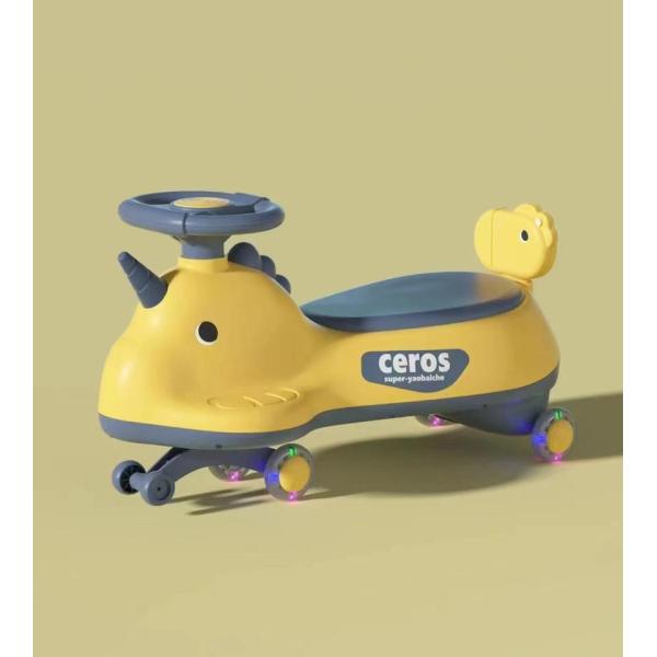 Anti-Rollover Flash Wheel Swing Ride On Scooter Car para niños Cartón Tamaño 69 * 25 * 32cm