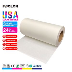 FCOLOR Double Matte Instant Peel Dtf Film Hot Peel Heat Transfer Film PET Film