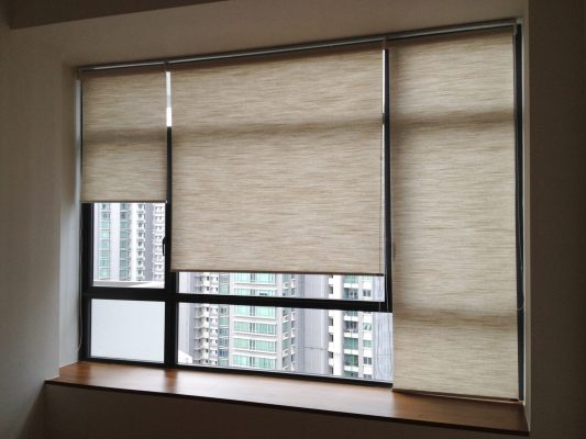 Luxury Roller Hotel Type Curtains Electric Motorized For French Window