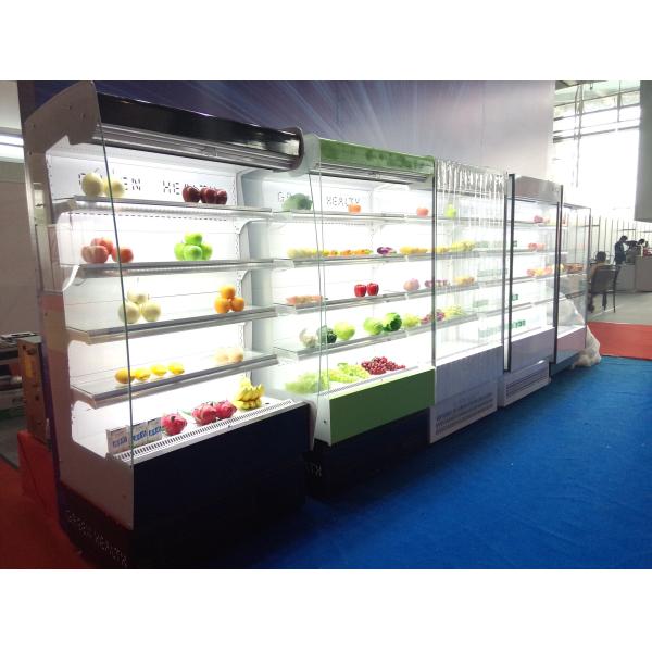 4 Layers Multideck Open Chiller With Temperd Glass Or Painted Steel Shelves
