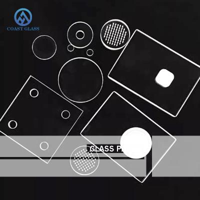 Microfluidic Coverslips Glass Cut To Size CNC Drilling Holes