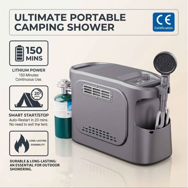 6L Portable Propane Hot Water Heater For Horse Wash Down Premium Equine Shower Equipment
