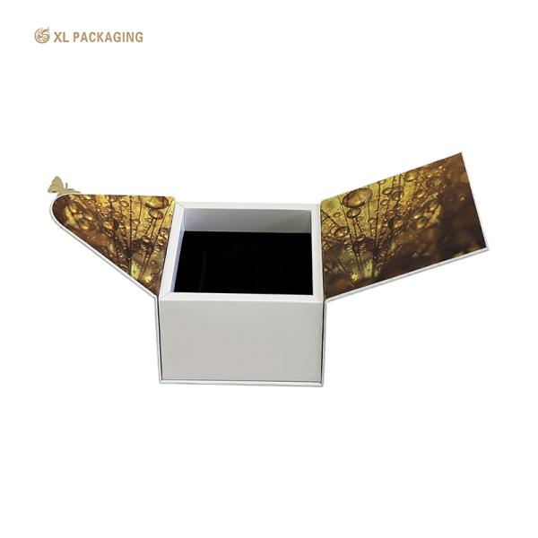 Eco-friendly Magnetic Gift Box with Metal Brand Logo and Customized Size for Luxury Cosmetic Packaging