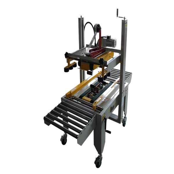 Полуавтоматический верхний и нижний привод ремень ленты коробки картона уплотнительная машина
