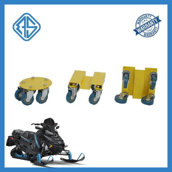 Three Pieces Drivable Snowmobile Shop Dolly 1500Lbs Capacity Strap-On Mover