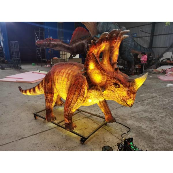 Водонепроницаемый реалистичный аниматоронный динозавр светящийся фонарь динозавр синоцератопс