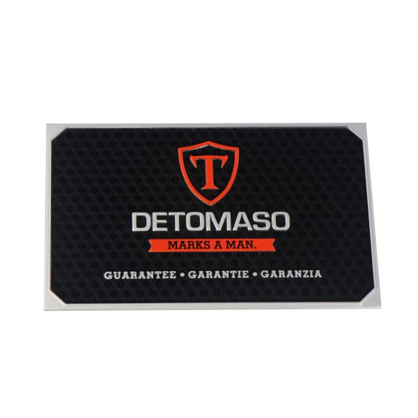 Customized Aluminium Business Cards Black Metal Business Cards With Raised Logo