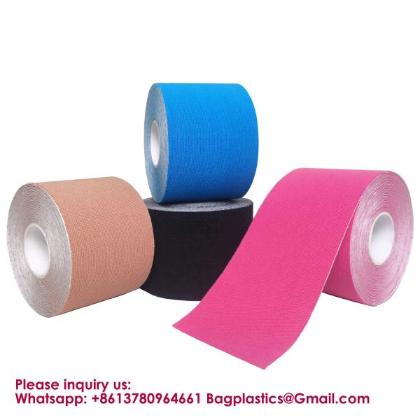 Cotton Precut Kinesiology Tape Waterproof Sports Strapping Tape For Physical Therapy Athlete Breathable Adhesive Physical Therapy Elastic Sport Athlete Training Kinesiology Tapes