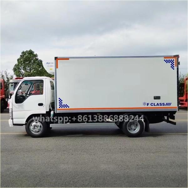 Factory Hot Sale of  I  Suzu   White  Small  Export   Chilled Truck     Refrigerator Truck     Reefer Truck