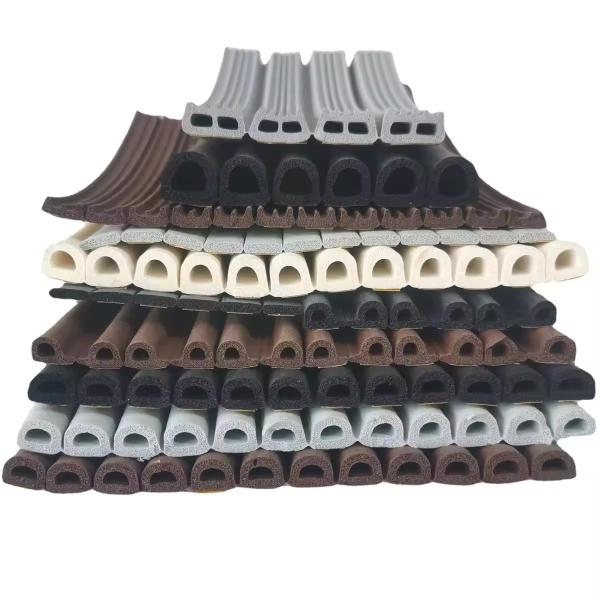 Self-adhesive Epdm D Type Rubber Sealing Strip Universal Weather Foam Tape Sponge for Door Window