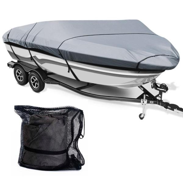 600D Polyester Trailerable Boat Cover , Heavy Duty Marine Grade Runabout Boat Covers