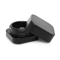 5 ml de frascos de vidro cubos sem ombros e parafusos com tampa à prova de crianças (vidro preto, tampa preta)