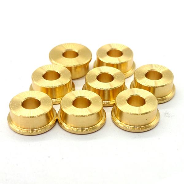 Polished Golden Precision Brass Turned Parts Heat Treatment CNC Machining Brass Parts