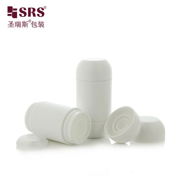 D054 SRS 30ml Deodorant Stick Case: Custom Tinted PP PCR Recycled Deodorant Packaging (Blush & Sage Hues)
