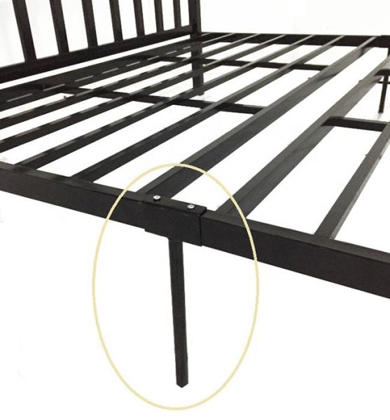 Powder Coating Design Furniture Metal Bed , Rod Iron Single Bed Ultimate Strength
