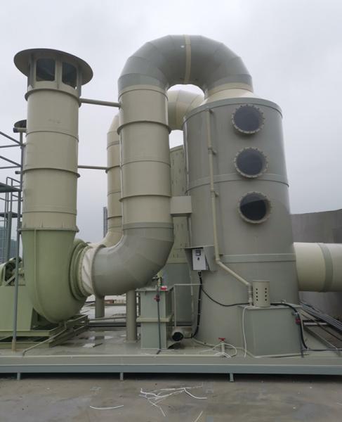 PP Material Spray Exhaust Tower 600mm For Waste Gas Disposal