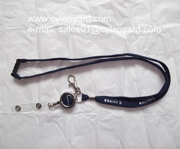 Cheap tubular polyester lanyard with card tag, polyester tube lanyard with card strap,