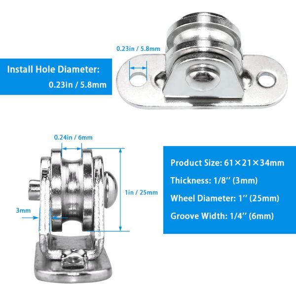 Single Bearing Groove Track Roller for Sliding Gate Guide Roller Sliding Gate Wheel