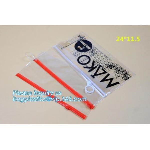 Zip lockkk Zipper Slider Bags Heavy Duty, MultiFunctional clear zipper slider pvc bikini packing swimming bag, frosted swim